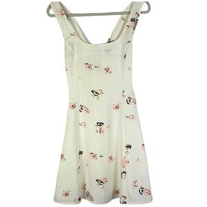 Newport News floral fit/flare flowy midi length dress Sz 8